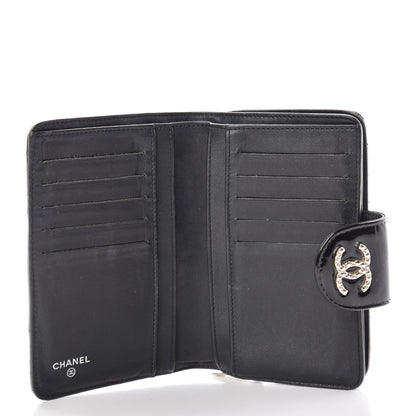 Chanel Patent Quilted Brilliant Zipped Pocket Wallet Black 7 of 10