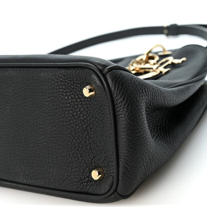 Christian Dior Bullcalf Medium Diorissimo Tote Black Rose Indien 10 of 10