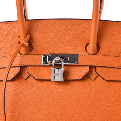 Hermes Epsom Birkin 35 Orange 12 of 17