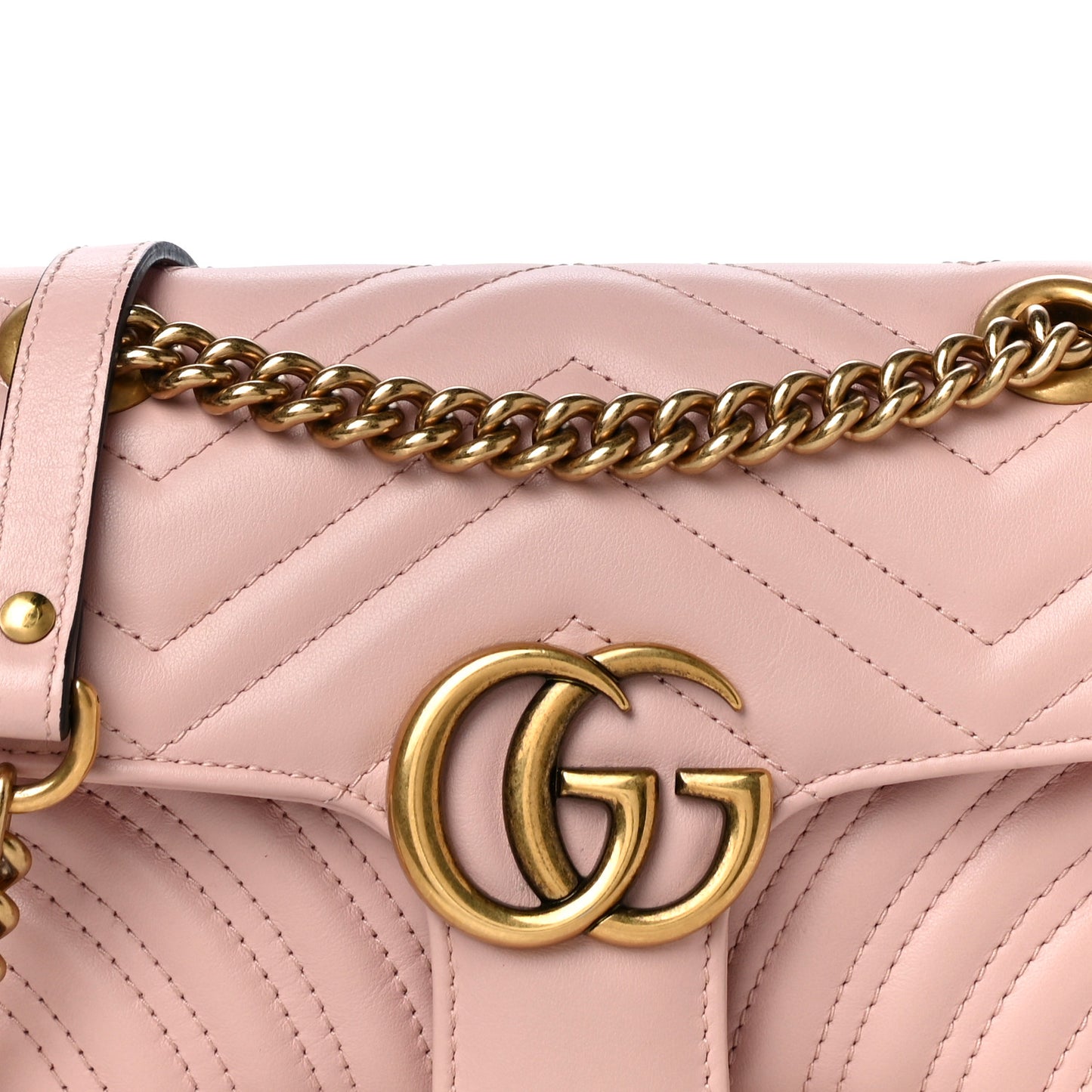 Calfskin Matelasse Mini GG Marmont Shoulder Bag Perfect Pink