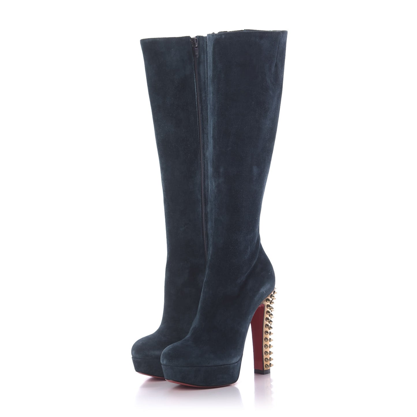 Suede Specchio Taclou Botta 140 Knee Boots 36 Blue