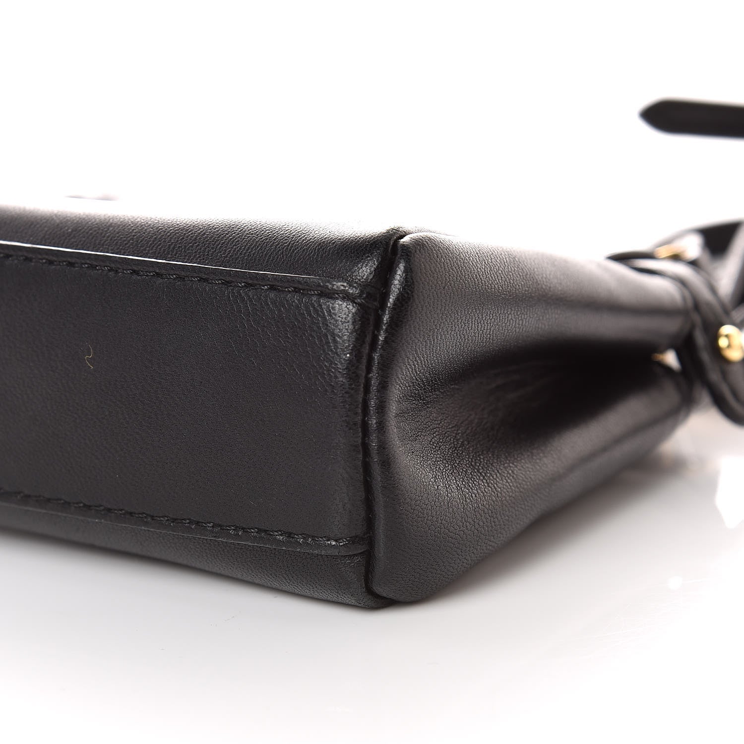 Fendi Nappa Micro Peekaboo Iconic Satchel Black 6 of 9