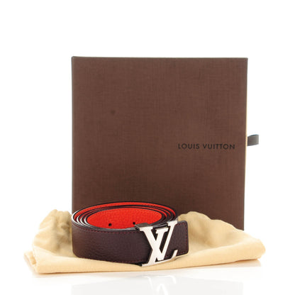 Louis Vuitton Taurillon Calfskin 30mm LV Initiales Reversible Belt 90 36 Burgundy 6 of 6
