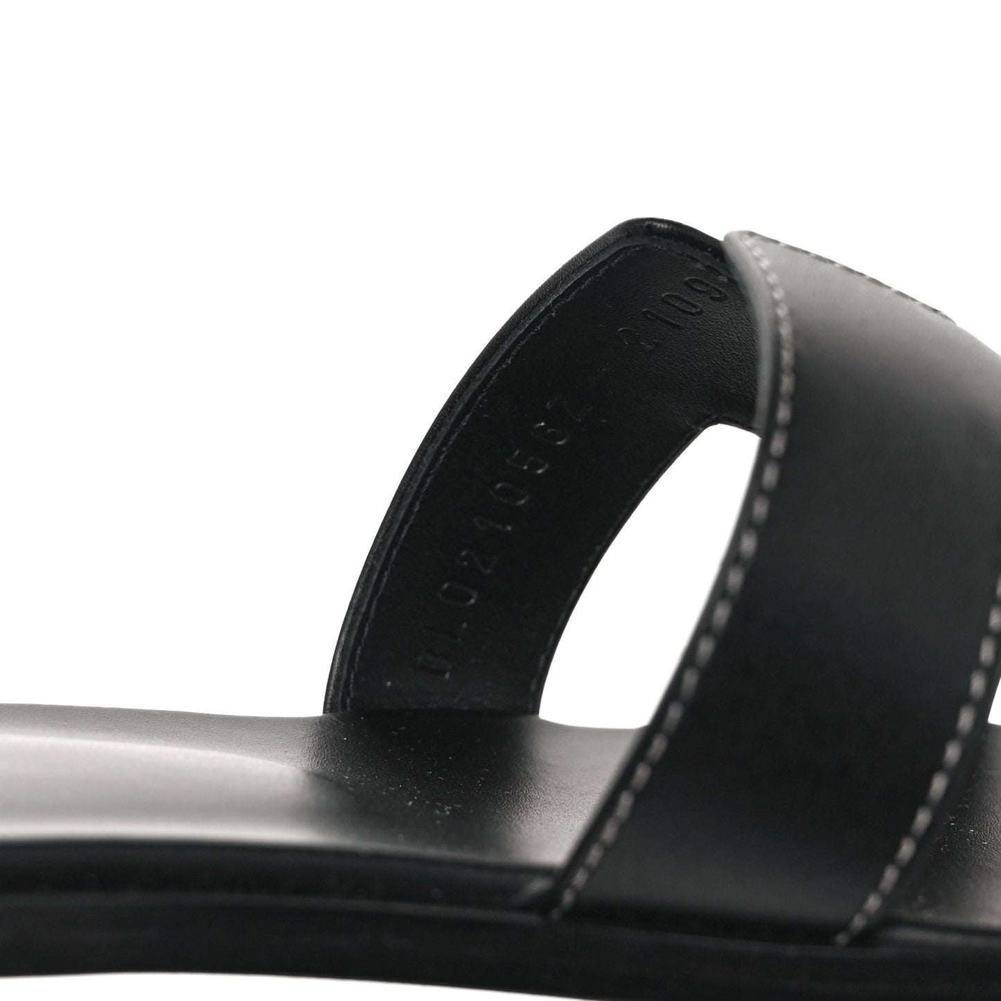 Box Calfskin Oran Sandals 37.5 Black