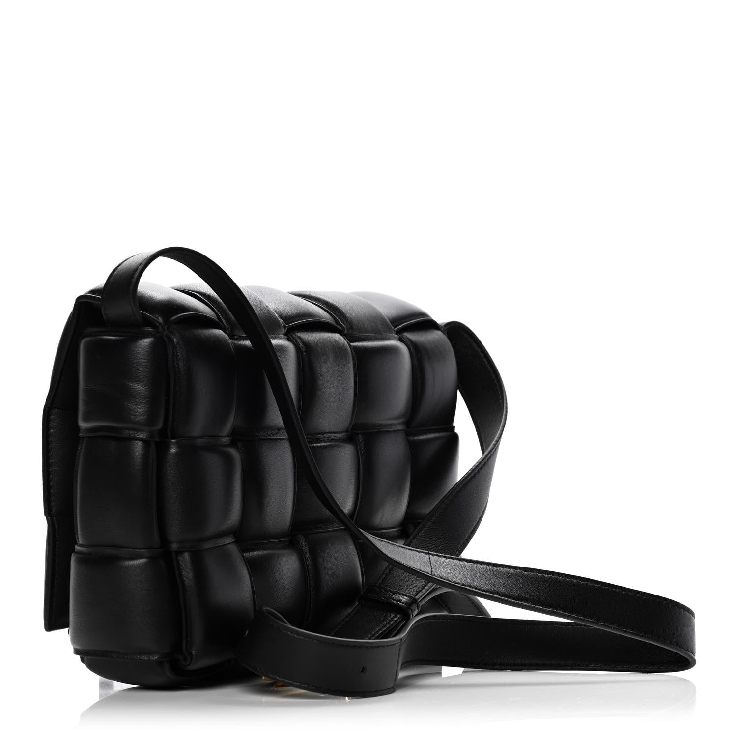 Bottega Veneta Nappa Maxi Intreccio Padded Cassette Crossbody Bag Black 3 of 10