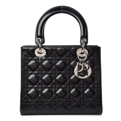 Christian Dior Patent Cannage Medium Lady Dior Black 1 of 9