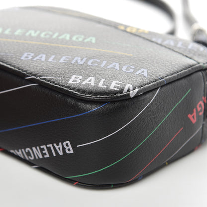 Balenciaga Calfskin Logo Print XS Everyday Camera Bag Black Multicolor 8 of 8