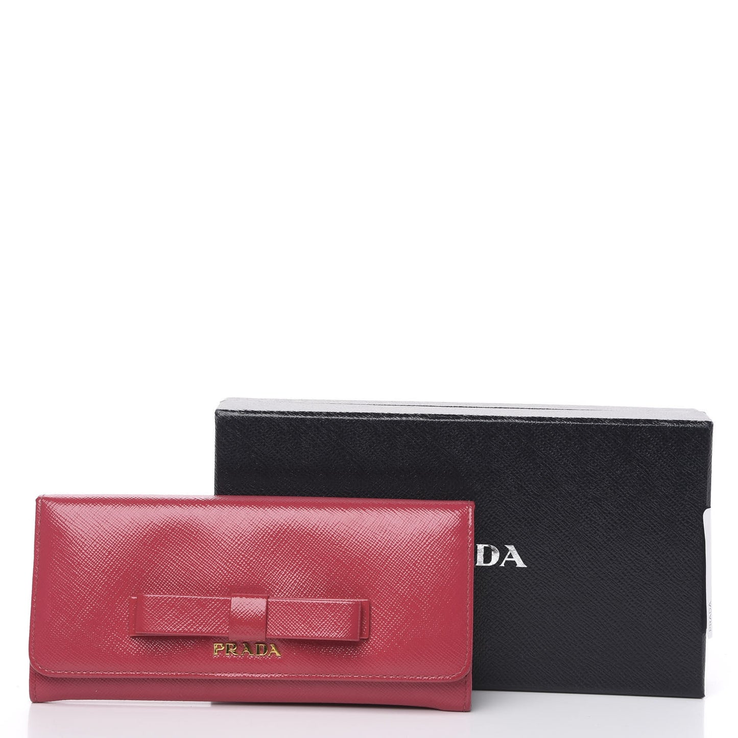Saffiano Vernice Bow Continental Wallet Peonia