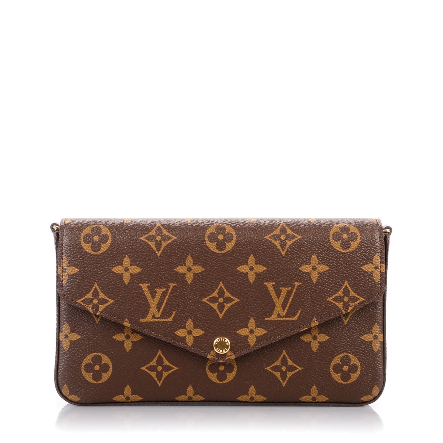 Monogram Pochette Felicie Chain Wallet Fuchsia