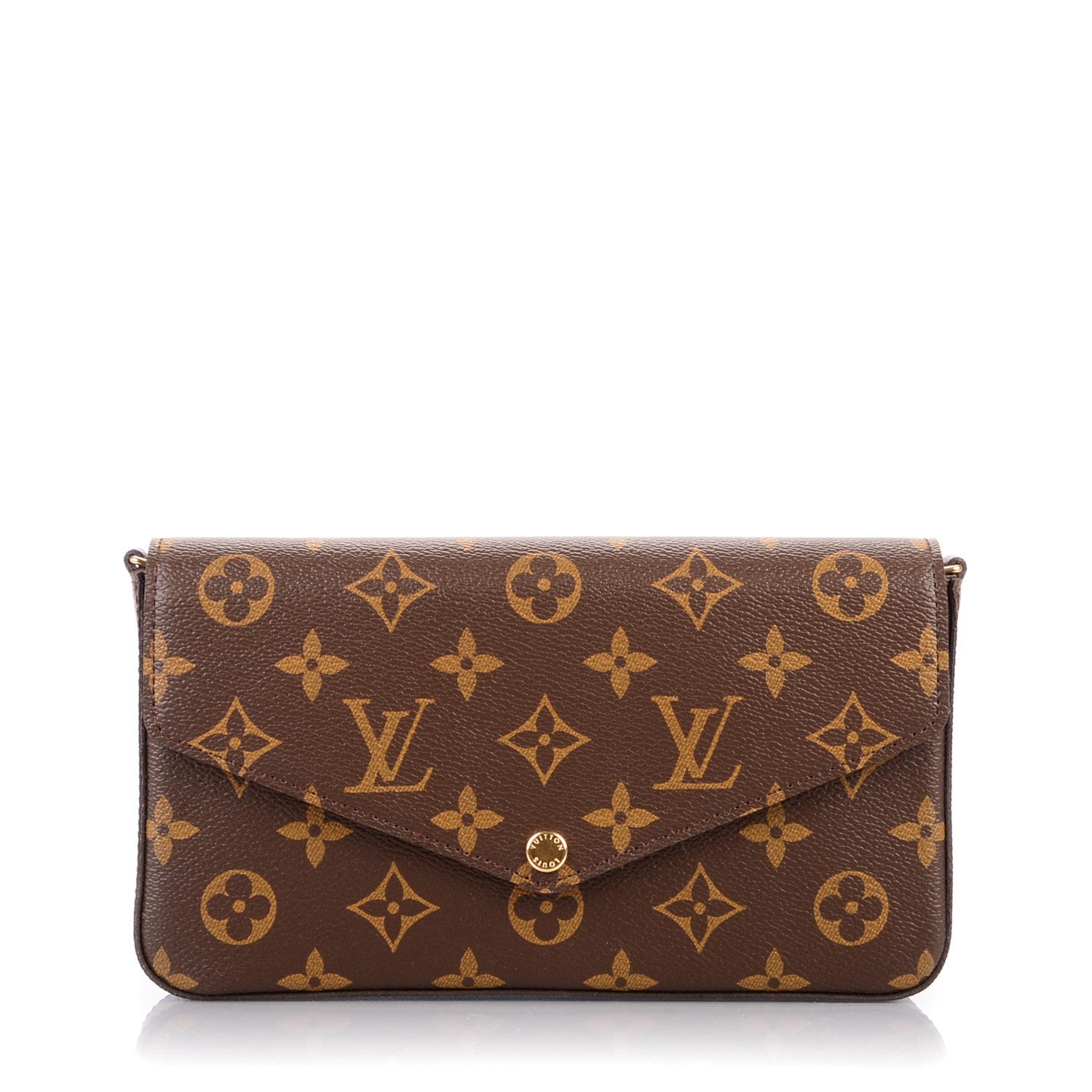 Louis Vuitton Monogram Pochette Felicie Chain Wallet Fuchsia 1 of 9
