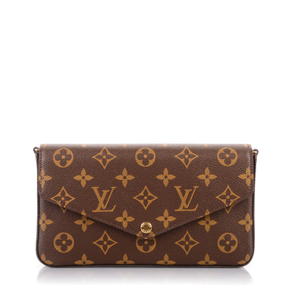 Louis Vuitton Monogram Pochette Felicie Chain Wallet Fuchsia 1 of 9