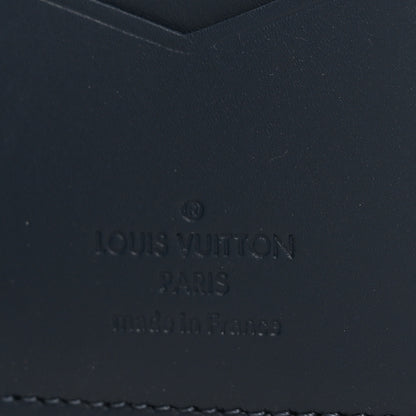 Louis Vuitton Calfskin Monogram Shadow Pocket Organizer Navy Blue White 6 of 7