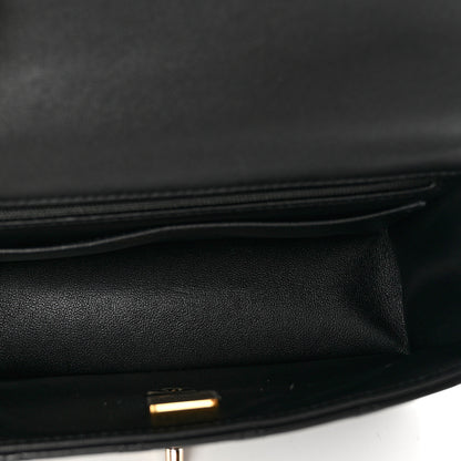 Chanel Lambskin Quilted Mini Top Handle Rectangular Flap Black 5 of 9