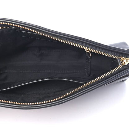 Burberry Nylon Calfskin Camouflage Check Small Chichester Crossbody Clutch Bag Honey Black 5 of 8