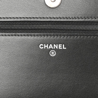 Chanel Caviar Quilted Boy Wallet On Chain WOC Black 6 of 12
