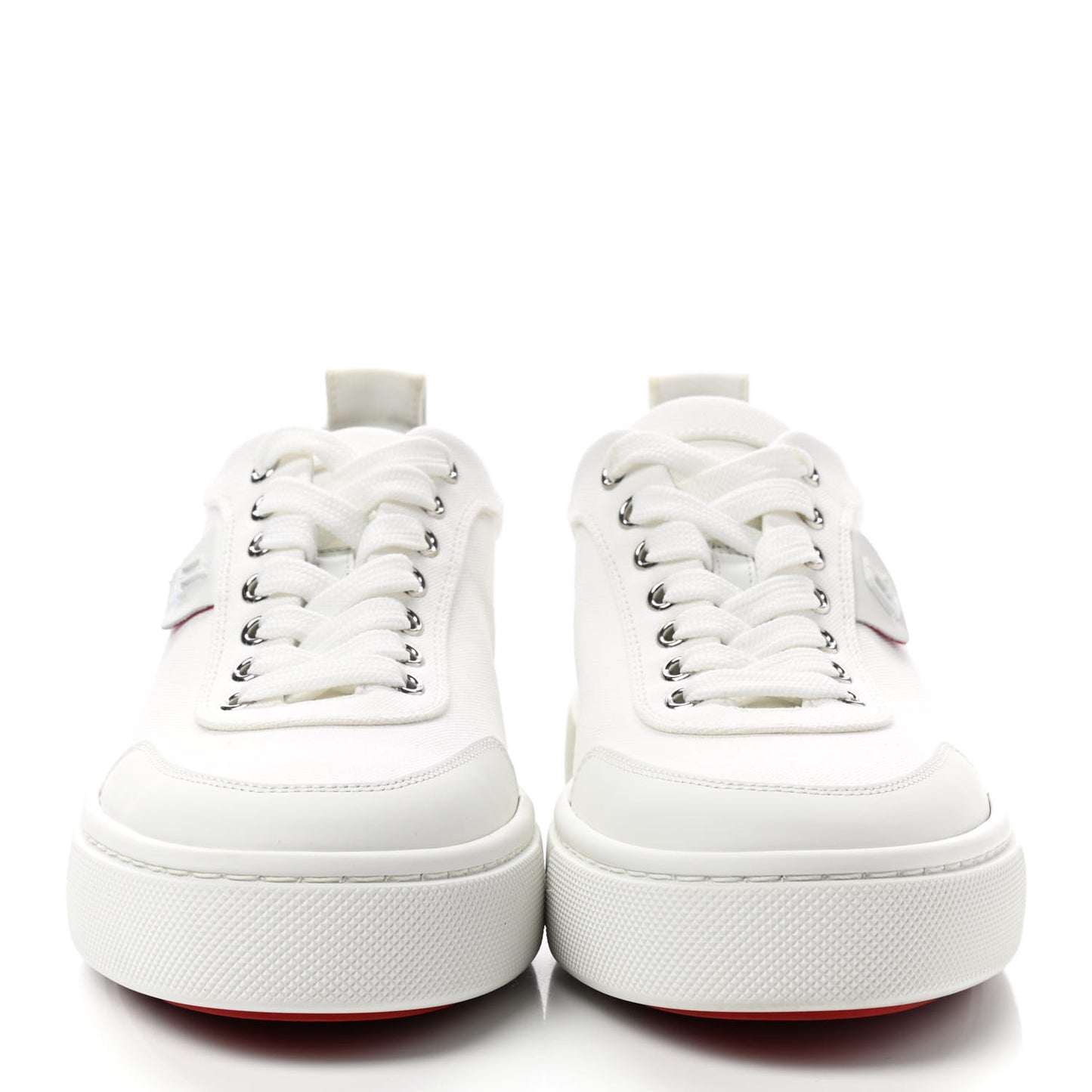 Toile Calfskin Simplerui Flat Sneakers 38.5 White