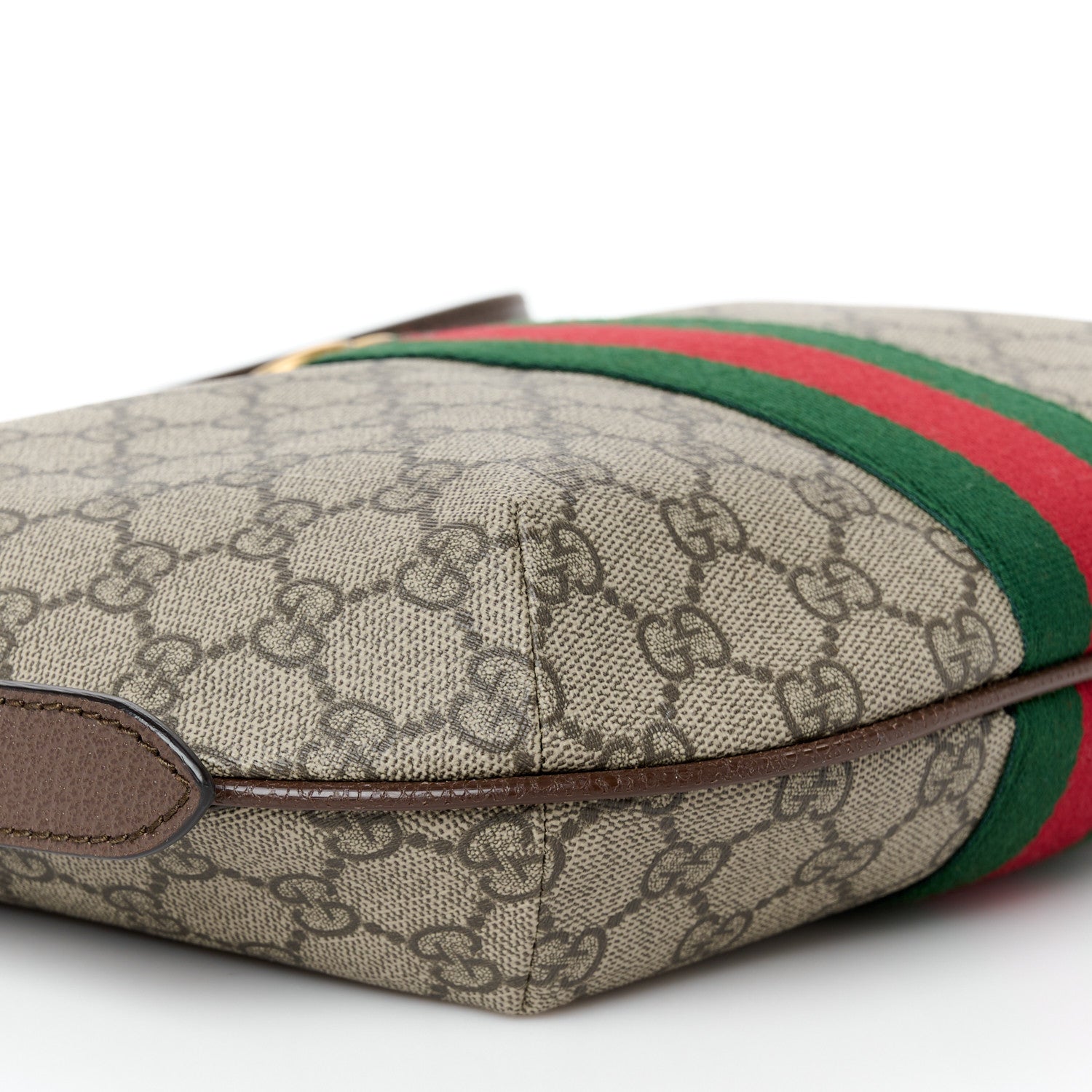 Gucci GG Supreme Monogram Web Small Ophidia Half Moon Hobo Brown 10 of 12