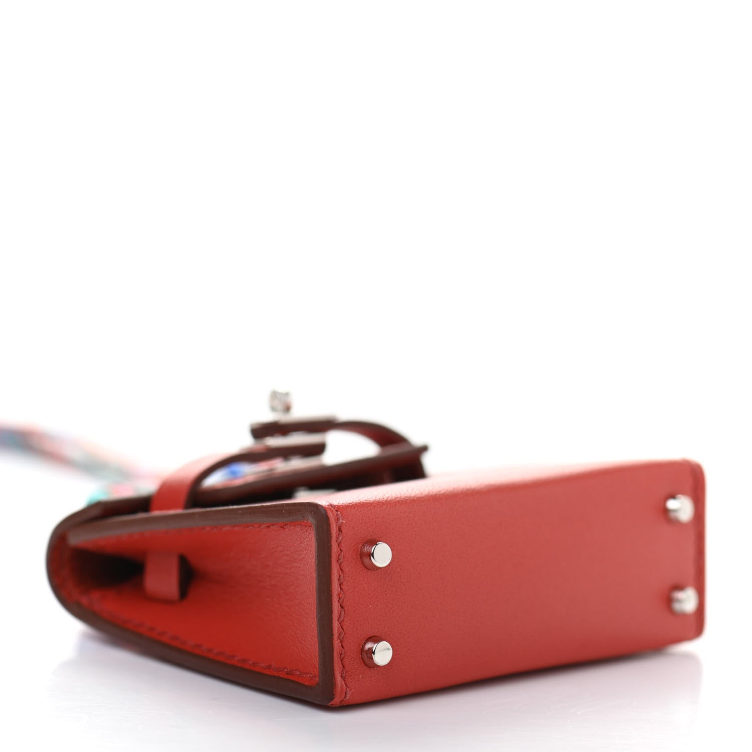 Hermes Tadelakt Mini Kelly Twilly Bag Charm Sanguine 3 of 6