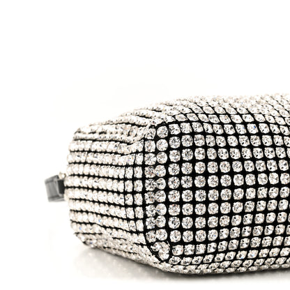 Alexander Wang Mesh Crystal Rhinestone Mini Heiress Pouch Black Silver 8 of 10