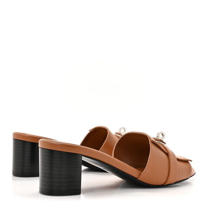 Hermes Calfskin Gigi 50 Sandals 37.5 Gold 5 of 10