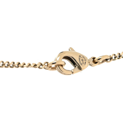 Chanel Crystal Resin CC Drop Necklace Gold Black 4 of 5