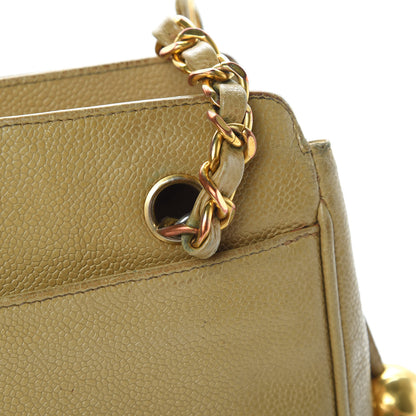 Chanel Caviar Shoulder Bag Beige 20 of 25