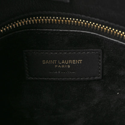 Saint Laurent Grained Calfskin Boucle Bucket Bag Black 5 of 8