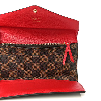 Louis Vuitton Damier Ebene Josephine Wallet Red 5 of 23