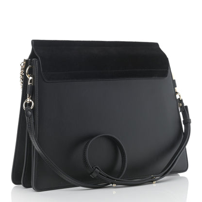 Chloe Suede Calfskin Medium Faye Shoulder Bag Black 3 of 12