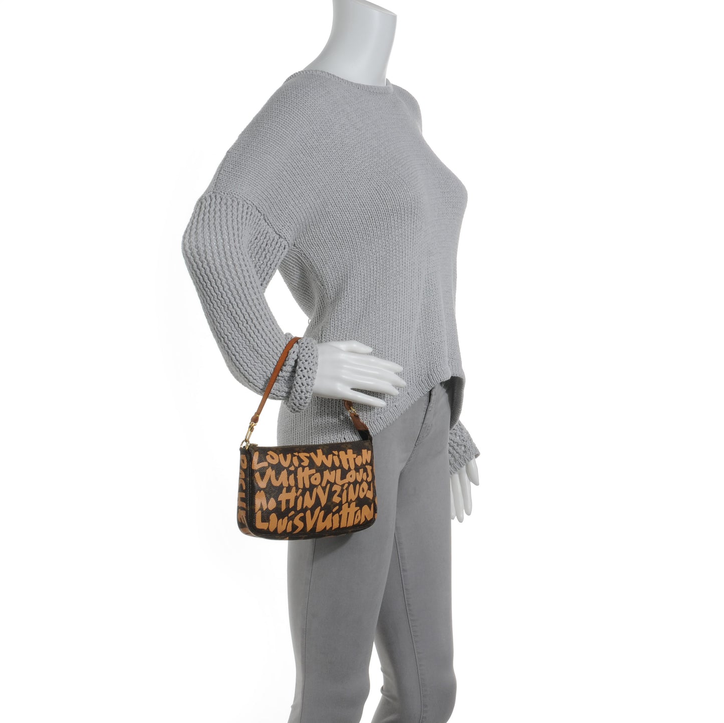 Monogram Graffiti Pochette Accessories Peach