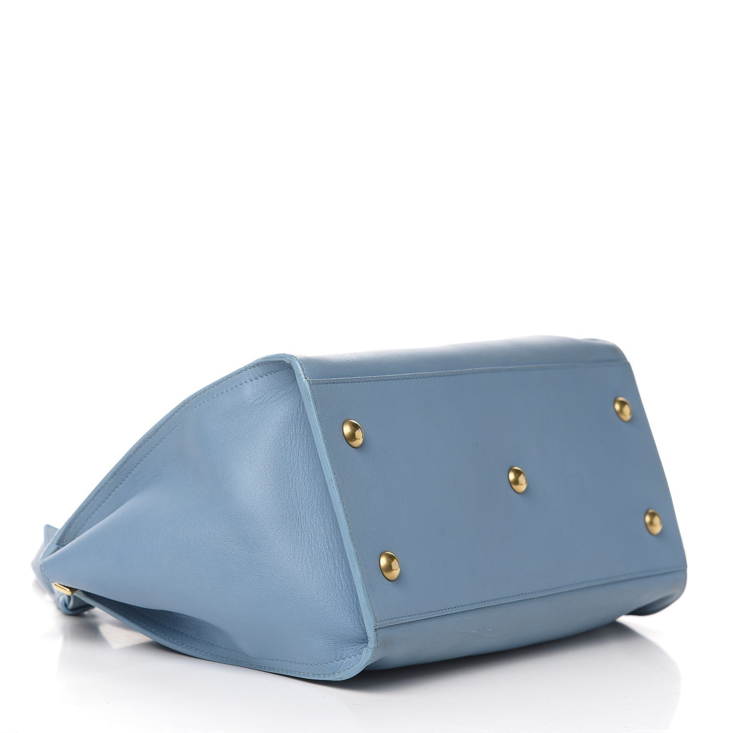 Calfskin Small Classic Y Cabas Blue Glacier