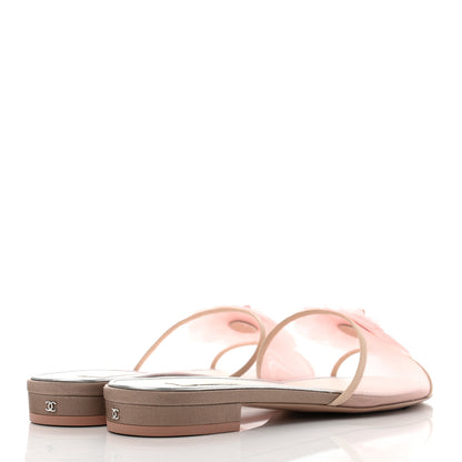 Chanel Mesh Grosgrain Camellia Sandal Mule 37 Pink 5 of 8