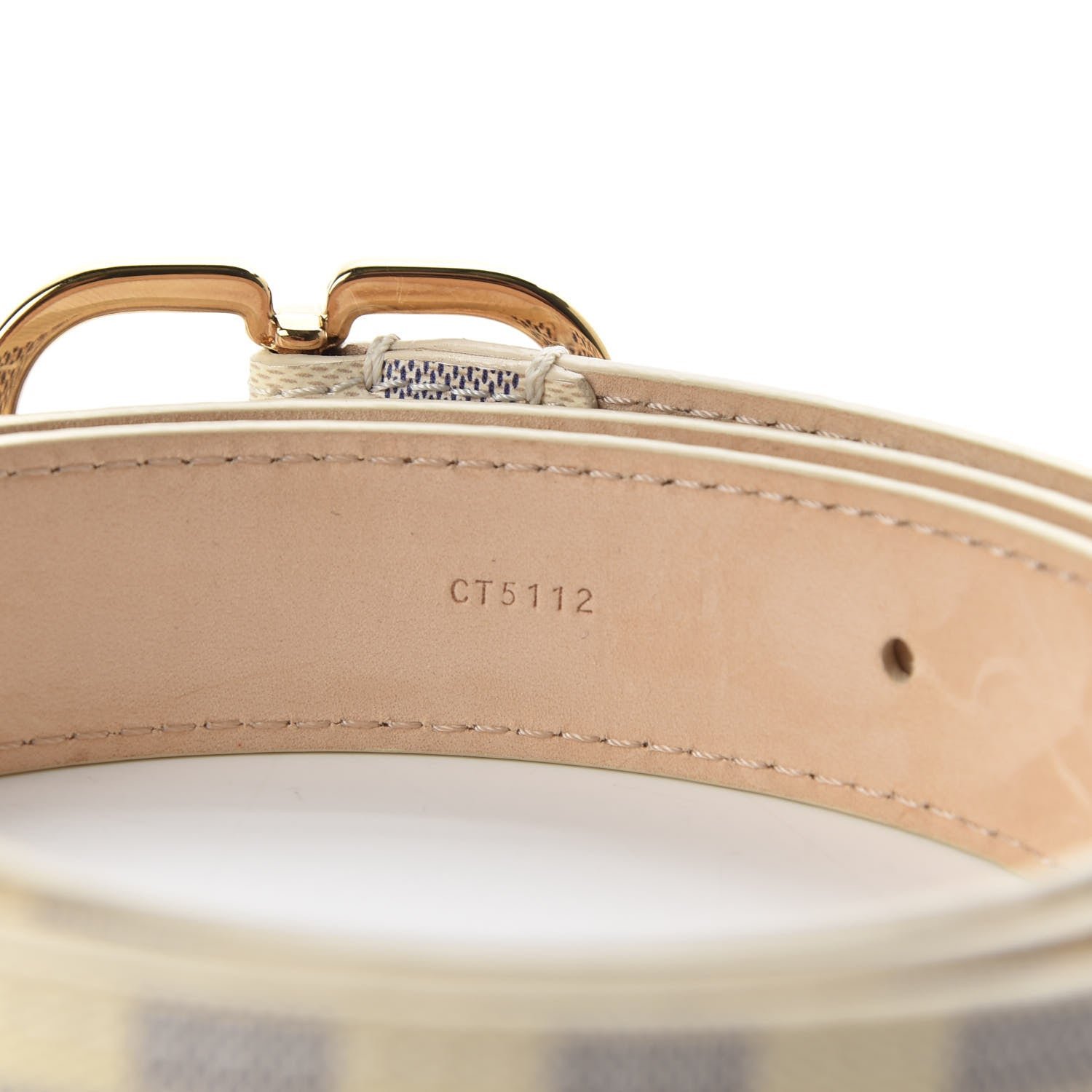 Louis Vuitton Damier Azur 25mm Mini Belt 85 34 3 of 7
