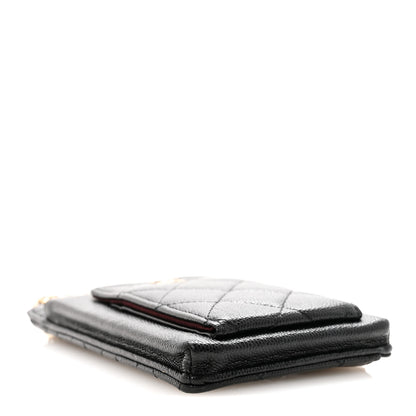 Chanel Caviar Quilted Zip Phone Case Black 4 of 10