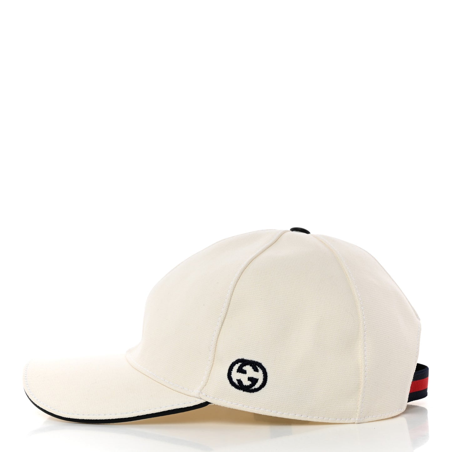 Canvas Web Baseball Hat L White