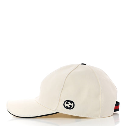 Gucci Canvas Web Baseball Hat L White 6 of 11