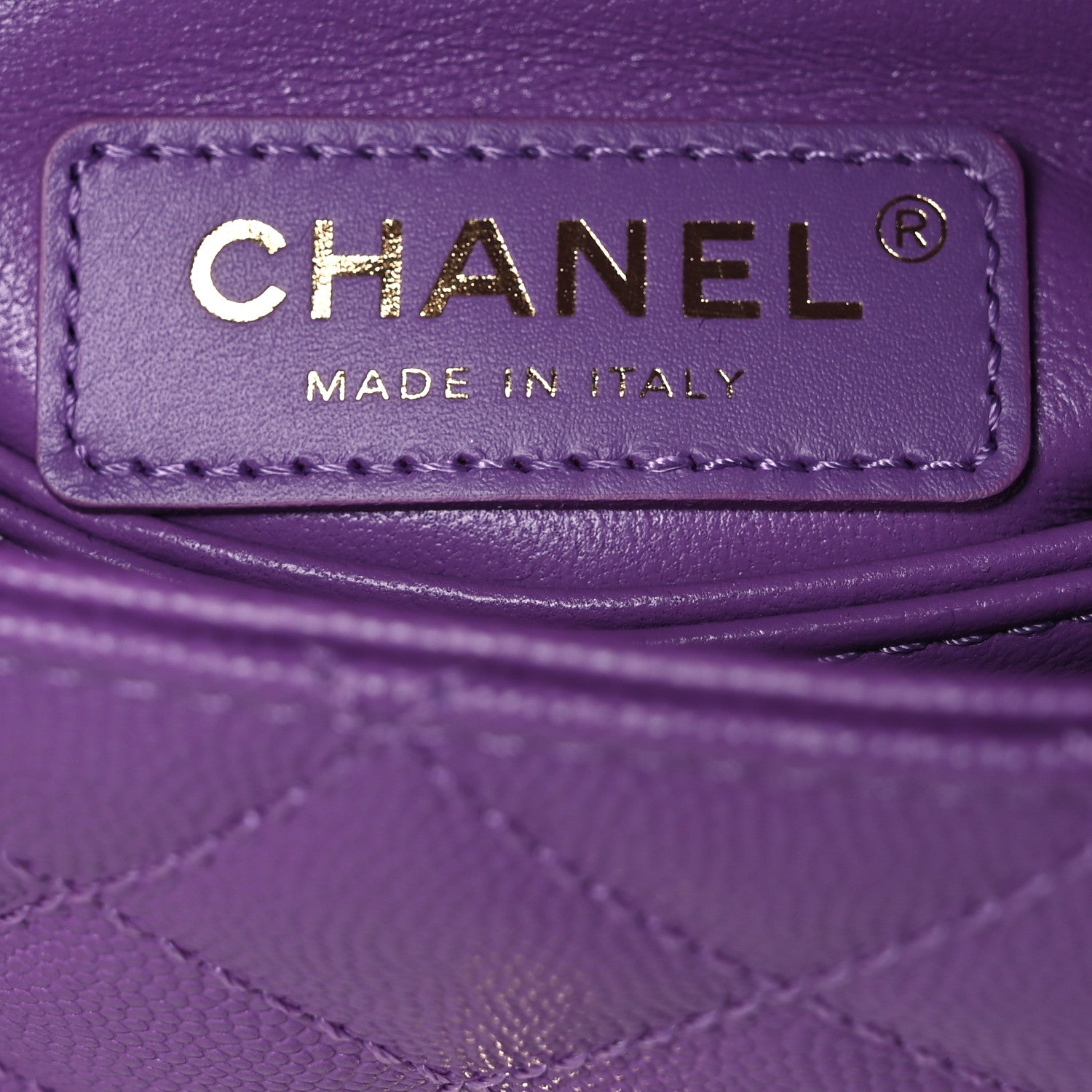 Chanel Caviar Quilted Mini Coco Handle Flap Purple 6 of 14