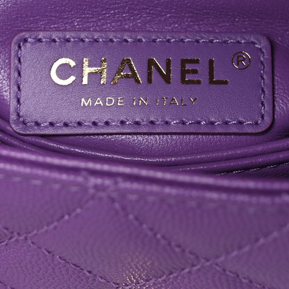 Chanel Caviar Quilted Mini Coco Handle Flap Purple 6 of 14