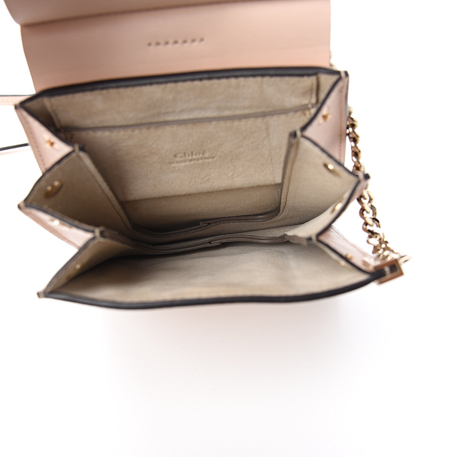 Chloe Suede Calfskin Mini Faye Bracelet Bag Cement Pink 4 of 9