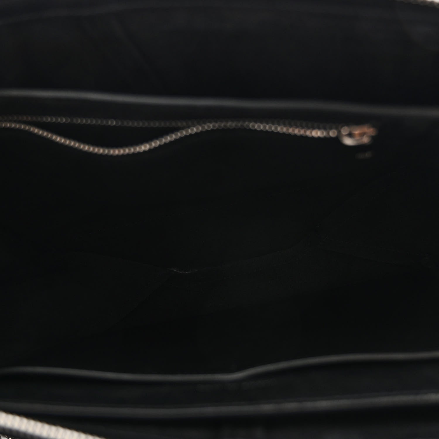 Celine Smooth Calfskin Tri-Fold Clutch on Chain Black 5 of 12