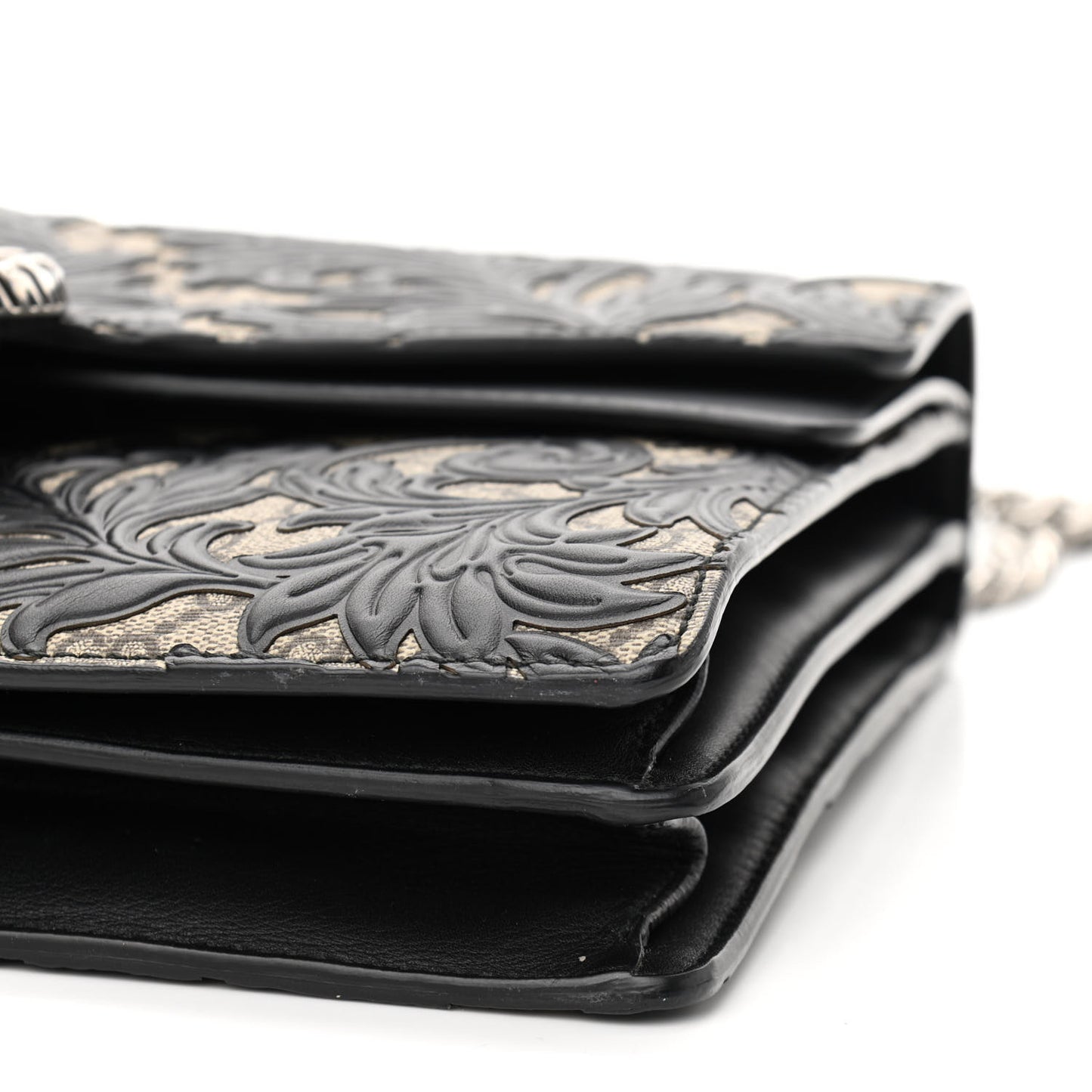 GG Supreme Monogram Arabesque Medium Dionysus Shoulder Bag Black