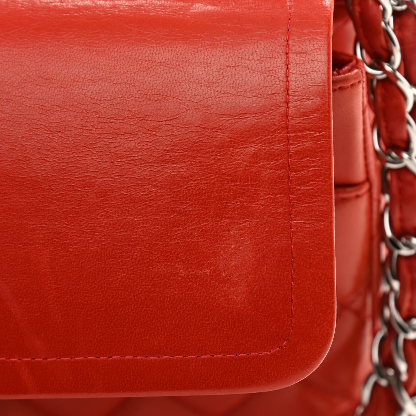 Lambskin Quilted Maxi Double Flap Red