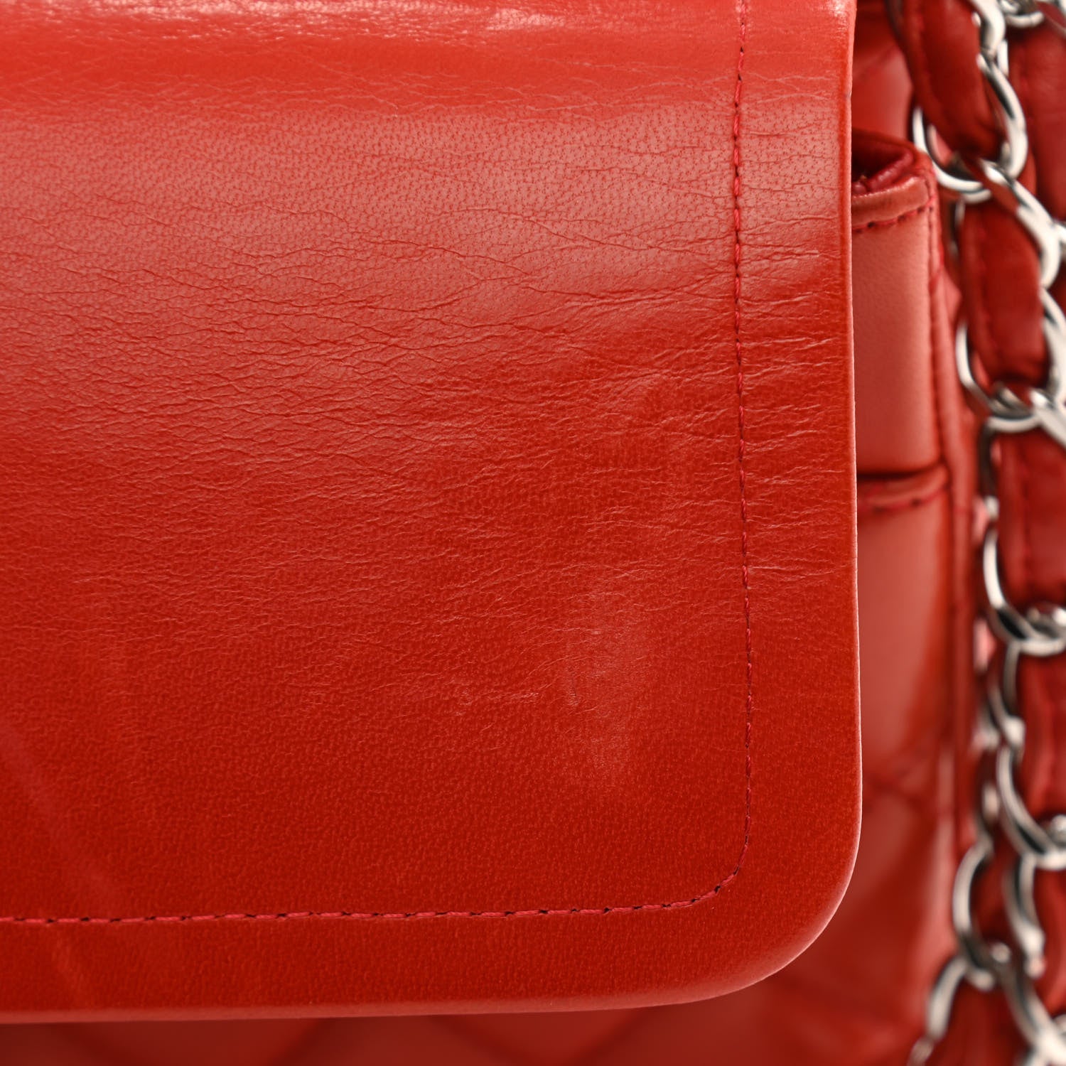 Chanel Lambskin Quilted Maxi Double Flap Red 14 of 18