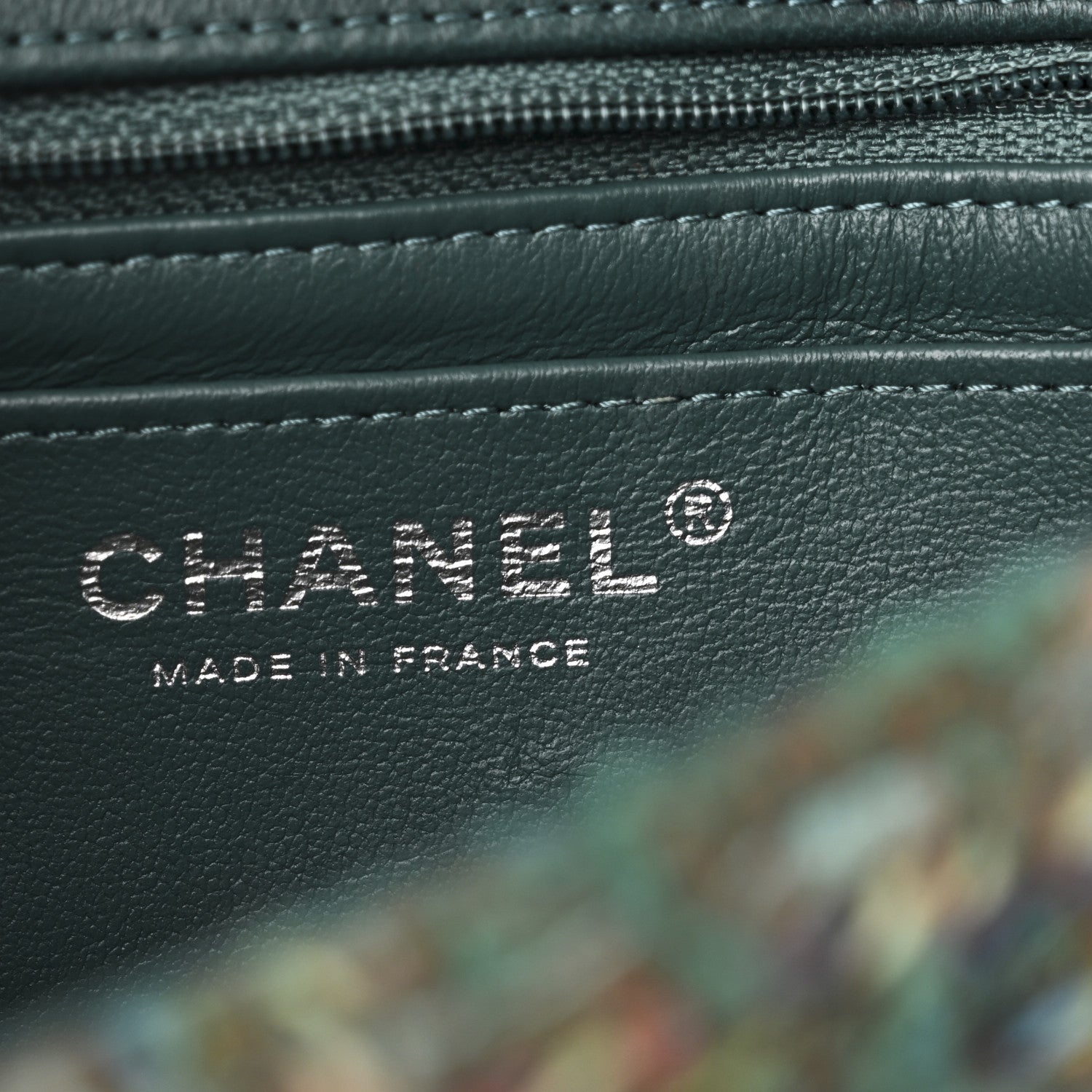 Chanel Tweed Quilted Mini Rectangular Flap Green 6 of 10