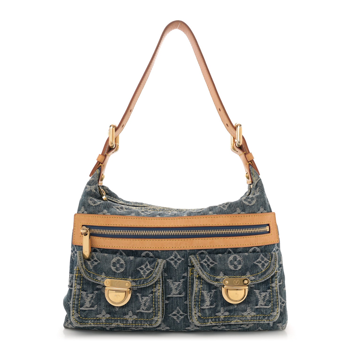 Louis Vuitton Monogram Denim Baggy PM Blue 1 of 10