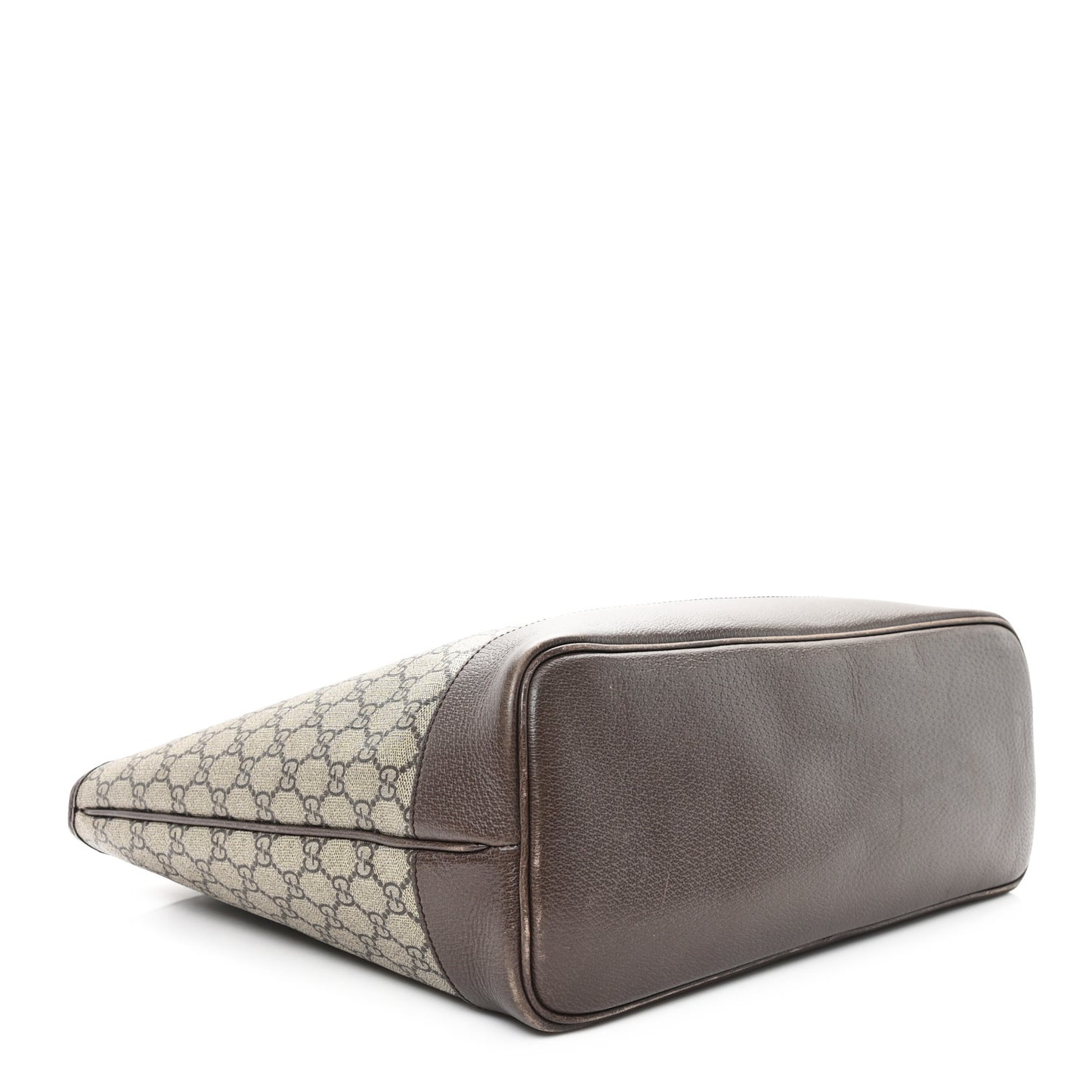 GG Supreme Monogram Textured Calfskin Medium Ophidia Shoulder Tote Bag Beige Ebony New Acero