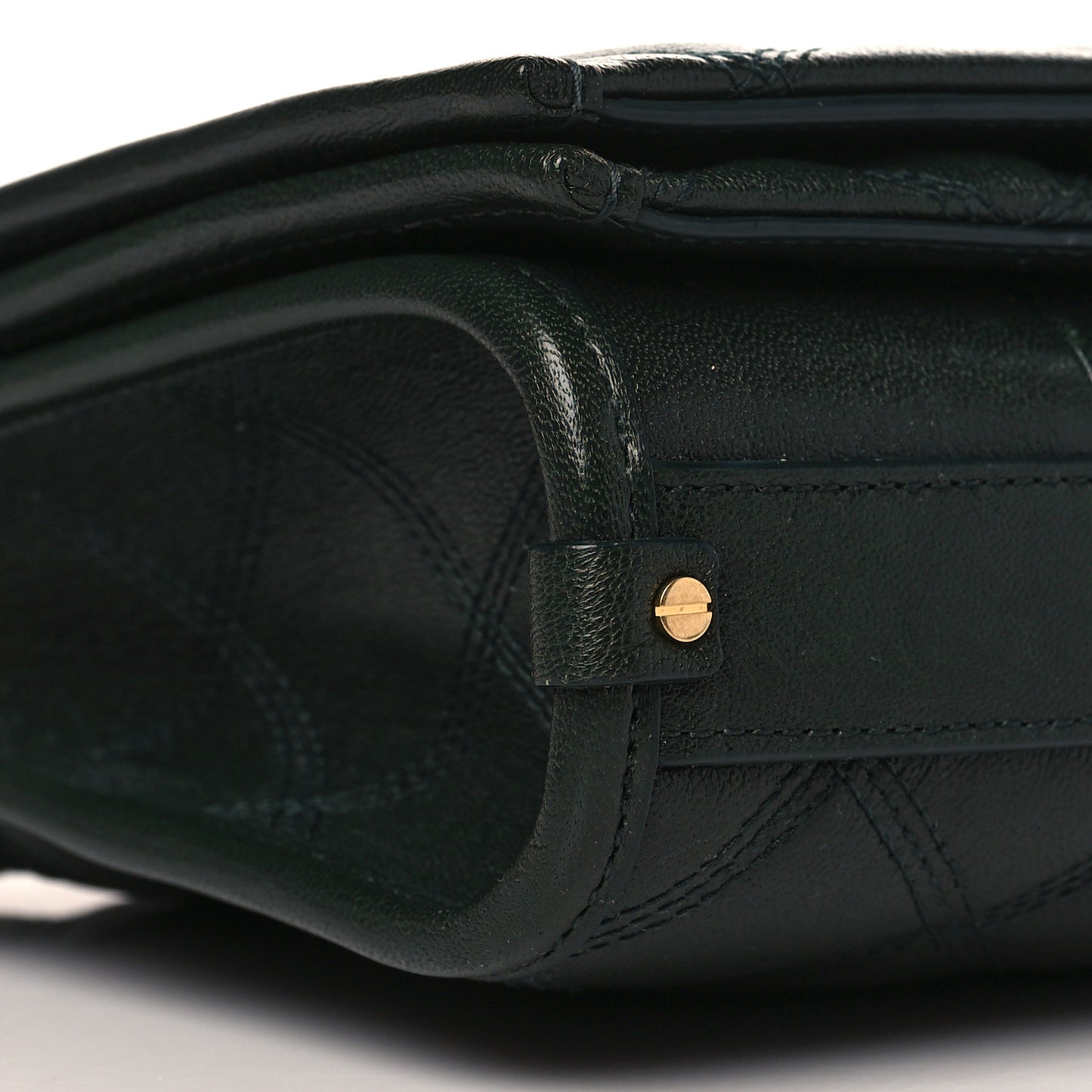 Lambskin Quilted Mini Becky Chain Bag New Vert Fonce