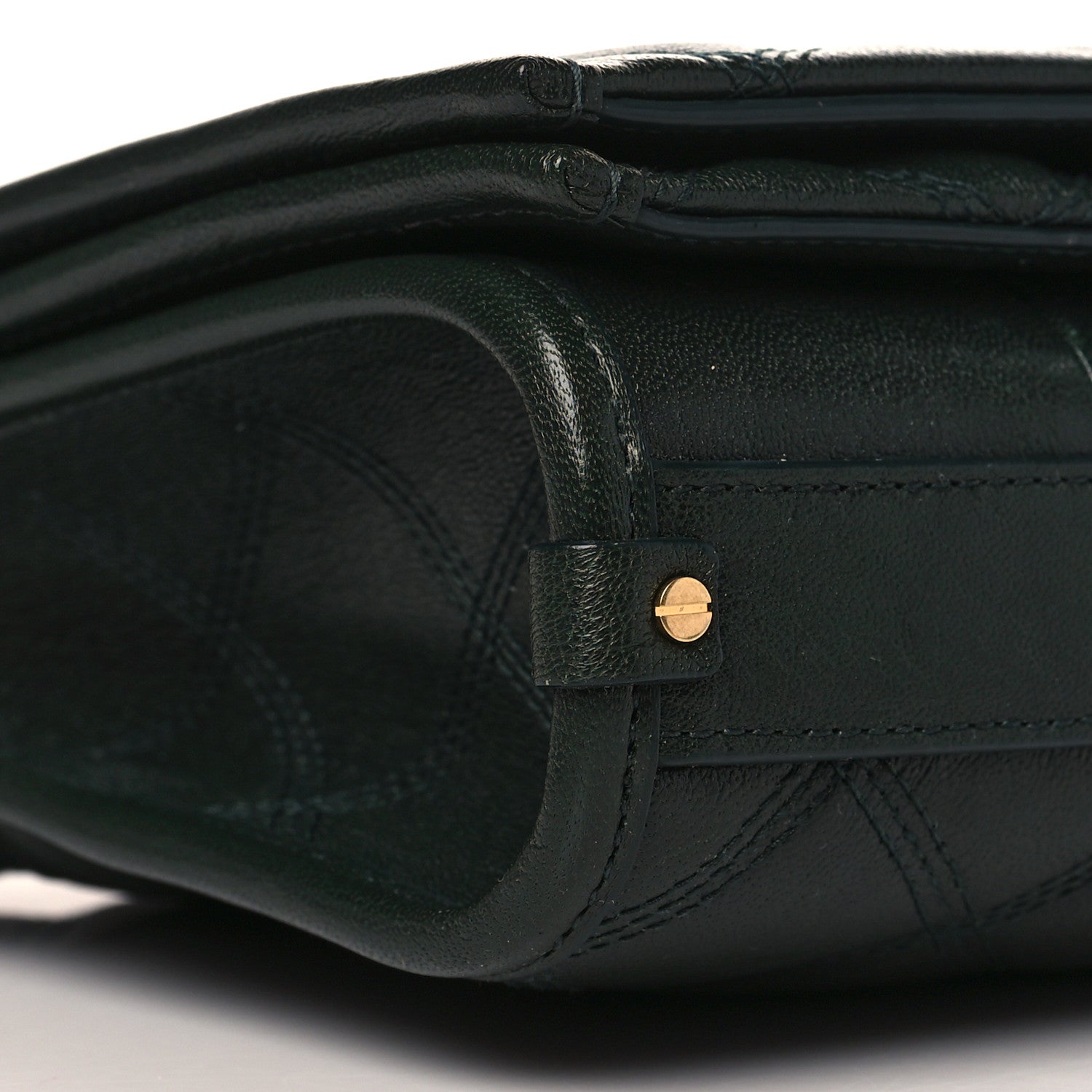 Saint Laurent Lambskin Quilted Mini Becky Chain Bag New Vert Fonce 7 of 8