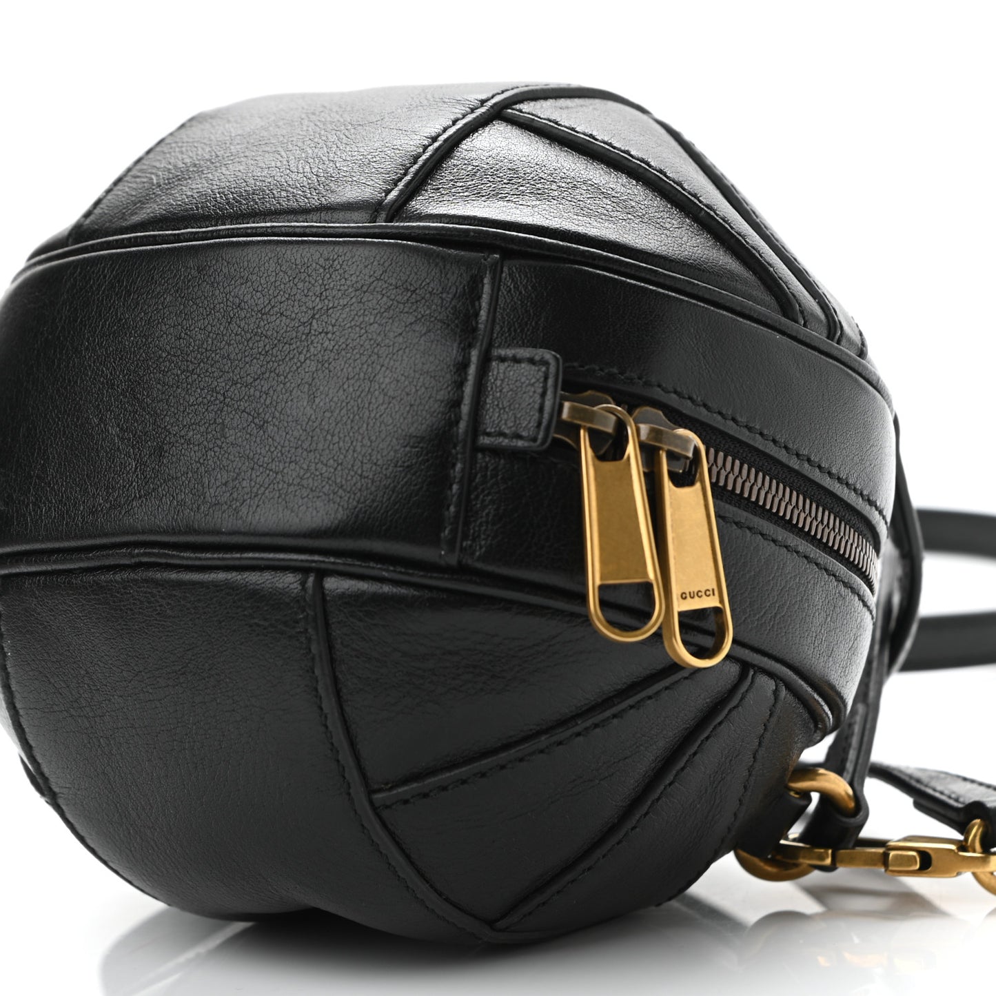 Piuma Lux Energy Mini Tifosa Basketball Shaped Shoulder Bag Black