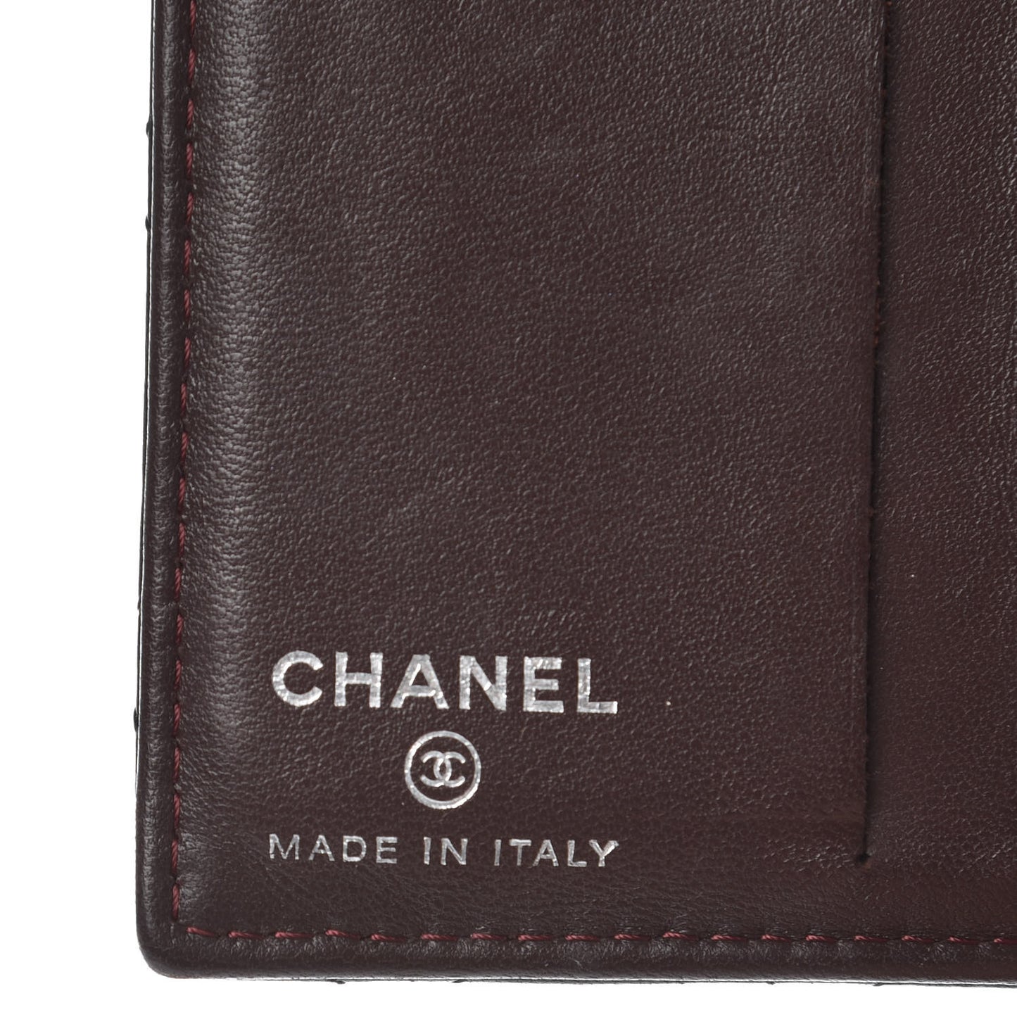 Lambskin Quilted Card Holder Wallet Black